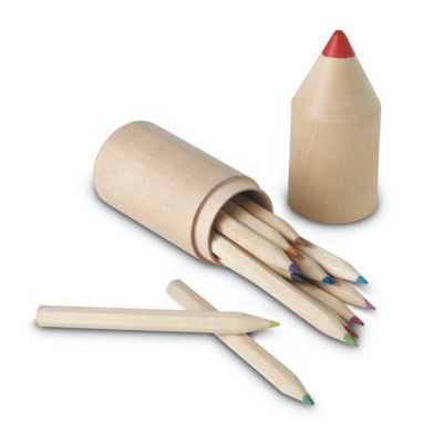 Branded Promotional 12 WOOD COLOURING PENCIL SET in Tube Colouring Set From Concept Incentives.