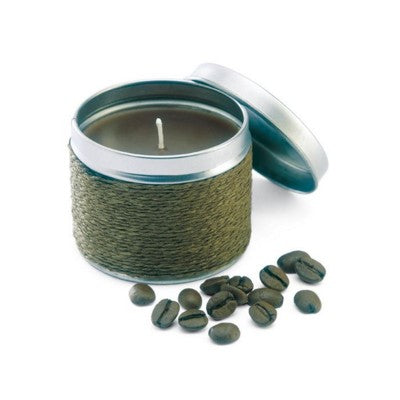 Branded Promotional FRAGRANCE CANDLE in TIN in Brown Candle From Concept Incentives.
