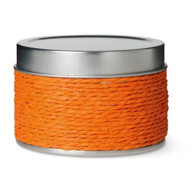 Branded Promotional FRAGRANCE CANDLE in TIN in Orange Candle From Concept Incentives.