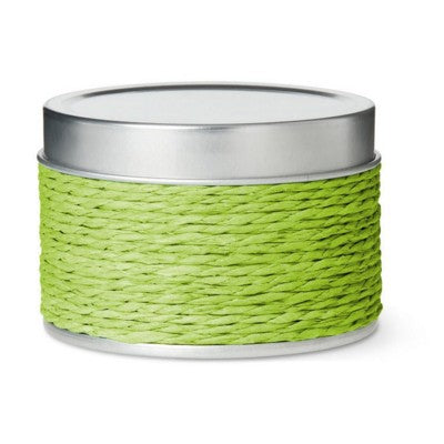 Branded Promotional FRAGRANCE CANDLE in TIN in Lime Green Candle From Concept Incentives.