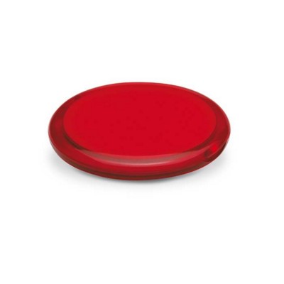 Branded Promotional DOUBLE COMPACT LADIES HANDBAG MIRROR in Round Shape in Translucent Red Mirror From Concept Incentives.