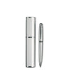 Branded Promotional OREGON METAL TWIST BALL PEN in Silver Pen From Concept Incentives.