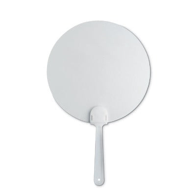 Branded Promotional MANUAL HAND FAN in White Fan From Concept Incentives.