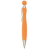 Branded Promotional RETRACTABLE BALL PEN with Ball Plunger in Orange Pen From Concept Incentives.