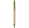 Branded Promotional BIODEGRADABLE PLASTIC & RECYCLABLE PAPER BARREL BALL PEN in Lime Green Pen From Concept Incentives.