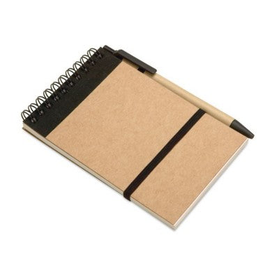 Branded Promotional RECYCLED PAPER NOTE BOOK in Black Note Pad From Concept Incentives.