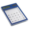 Branded Promotional SOLAR POWER CALCULATOR with in Blue with Translucent Outer Calculator From Concept Incentives.