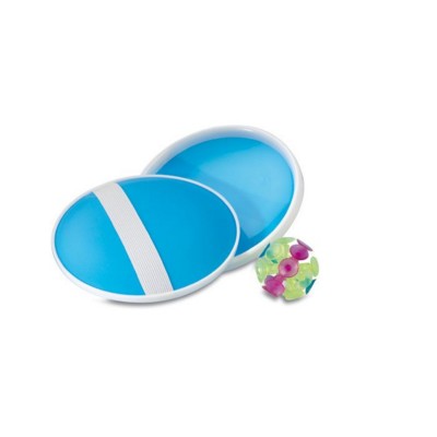 Branded Promotional CATCH & PLAY BEACH SUCTION BALL SET in Blue Beach Game From Concept Incentives.