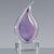 Branded Promotional 17CM HANDMADE GLASS FROSTED HEATHER TEAR DROP AWARD Award From Concept Incentives.