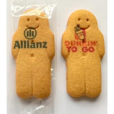 Branded Promotional PRINTED GINGER BREAD MAN Biscuit From Concept Incentives.