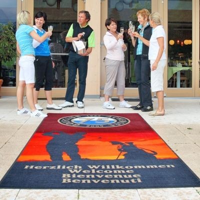 Branded Promotional PRINTED LOGO VELOUR FLOOR MAT Mat From Concept Incentives.