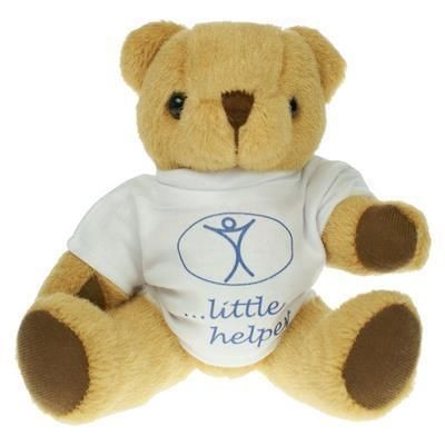 Branded Promotional 20CM HONEY JOINTED BEAR with Tee Shirt Soft Toy From Concept Incentives.