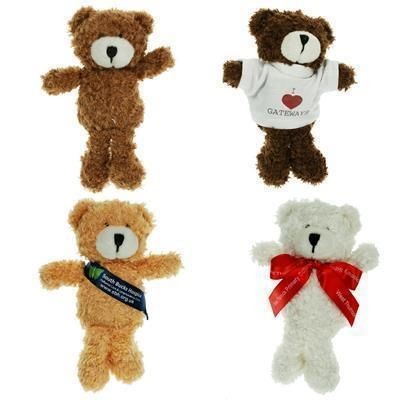 Branded Promotional 15CM JIMBO BEAR with Tee Shirt Soft Toy From Concept Incentives.