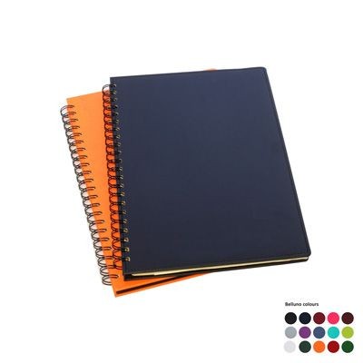 Branded Promotional A4 WIRO NOTE BOOK in Belluno PU Leather Journal Note Book From Concept Incentives.