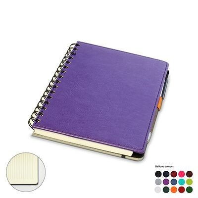 Branded Promotional A5 WIRO NOTE BOOK with Plain or Lined Paper Journal Note Book From Concept Incentives.