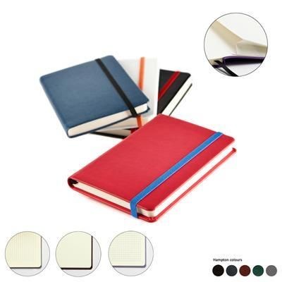 Branded Promotional HAMPTON LEATHER POCKET CASEBOUND NOTE BOOK Journal Note Book From Concept Incentives.
