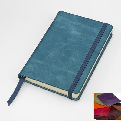 Branded Promotional KENSINGTON DISTRESSED NAPPA LEATHER POCKET CASEBOUND NOTE BOOK Journal Note Book From Concept Incentives.