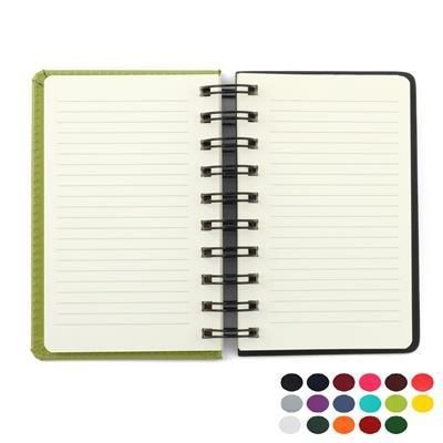 Branded Promotional A6 WIRO NOTE BOOK BELLUNO PU COLOURS Note Pad From Concept Incentives.