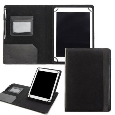 Branded Promotional SANDRINGHAM NAPPA LEATHER TABLET CASE in Black iPad From Concept Incentives.