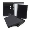 Branded Promotional SANDRINGHAM NAPPA LEATHER CONFERENCE FOLDER in Black Conference Folder From Concept Incentives.