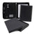 Branded Promotional SANDRINGHAM NAPPA LEATHER A4 ZIP RING BINDER in Black Conference Folder From Concept Incentives.
