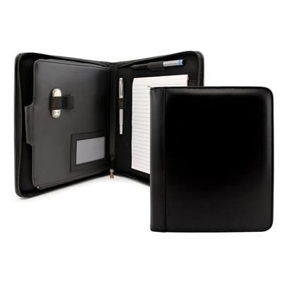 Branded Promotional DELUXE LEATHER COMPENDIUM FOLDER with Ipad or Tablet Pocket Conference Folder From Concept Incentives.