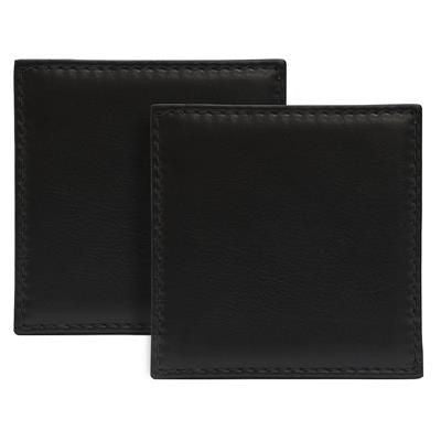 Branded Promotional SANDRINGHAM NAPPA LEATHER SQUARE COASTER Coaster From Concept Incentives.