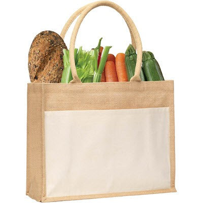 Branded Promotional UPCHURCH JUTE TOTE BAG in Natural Bag From Concept Incentives.