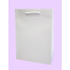 Branded Promotional JUPITER A4 SIZE WHITE KRAFT RECYCLABLE PAPER CARRIER BAG Carrier Bag From Concept Incentives.