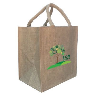 Branded Promotional RE-USABLE TATTON ECO FRIENDLY JUTE SHOPPER TOTE BAG FOR LIFE Bag From Concept Incentives.