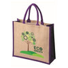 TATTON JUTE TOTE SHOPPER TOTE BAG FOR LIFE with Dyed Gusset & Handles
