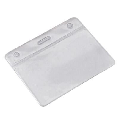 Branded Promotional CLEAR TRANSPARENT PVC CARD HOLDER Name Badge From Concept Incentives.