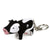 Branded Promotional MOO COW KEYHOLDER KEYRING in Black & White Keyring From Concept Incentives.