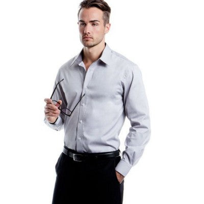 Branded Promotional KUSTOM KIT LONG SLEEVE CONTRAST OXFORD SHIRT Shirt From Concept Incentives.