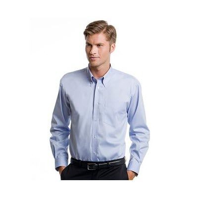 Branded Promotional KUSTOM KIT LONG SLEEVE CONTRAST PREMIUM OXFORD BUTTON COLLAR SHIRT Shirt From Concept Incentives.