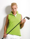 Branded Promotional KUSTOM KIT GAMEGEAR LADIES PROACTIVE SLEEVELESS PIQUE POLO SHIRT Polo Shirt From Concept Incentives.