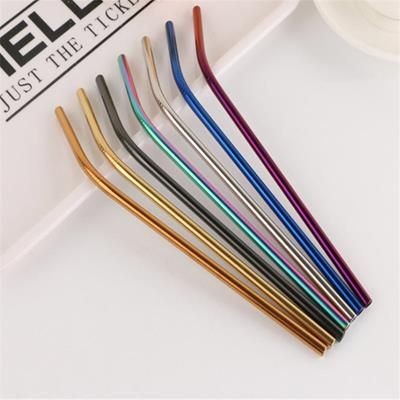 Branded Promotional KALEIDOSCOPE METAL STRAW DUO SET Drinking Straw From Concept Incentives.