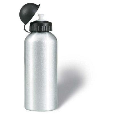 Branded Promotional ALUMINIUM METAL SPORTS DRINK BOTTLE in Matt Silver Sports Drink Bottle From Concept Incentives.