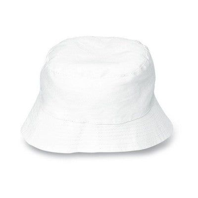 Branded Promotional COTTON SUN HAT in White Hat From Concept Incentives.