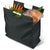 Branded Promotional SHOPPER TOTE BAG with Wood Handles in Black Bag From Concept Incentives.
