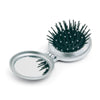 Branded Promotional FOLDING HAIR BRUSH & MIRROR in Silver Hair Brush From Concept Incentives.