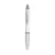 Branded Promotional RIO COLOUR AUTOMATIC PLASTIC BALL PEN with Soft Grip in White Black Ink Pen From Concept Incentives.