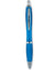 Branded Promotional RIO COLOUR AUTOMATIC BALL PEN in Translucent Blue Pen From Concept Incentives.