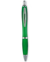 Branded Promotional RIO COLOUR AUTOMATIC BALL PEN in Translucent Green Pen From Concept Incentives.