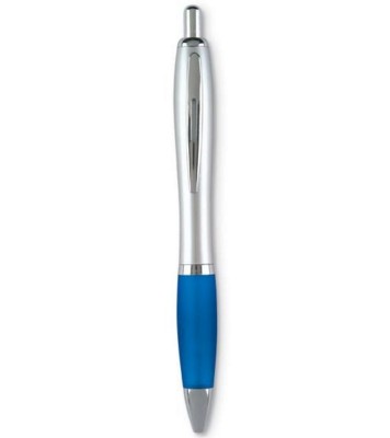 Branded Promotional RIO SATIN AUTOMATIC PLASTIC BALL PEN with Satin Body & Soft Grip in Red Pen From Concept Incentives.