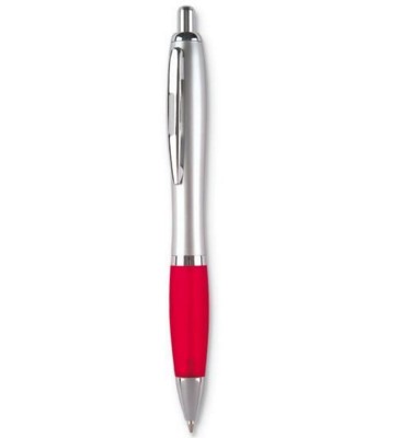 Branded Promotional RIO SATIN AUTOMATIC PLASTIC BALL PEN with Satin Body & Soft Grip in Green Pen From Concept Incentives.