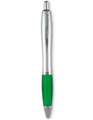 Branded Promotional RIO SATIN AUTOMATIC PLASTIC BALL PEN with Satin Body & Soft Grip in Orange Pen From Concept Incentives.