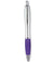 Branded Promotional RIO SATIN AUTOMATIC PLASTIC BALL PEN with Satin Body & Soft Grip in Blue Pen From Concept Incentives.