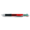 Branded Promotional FOUR IN ONE COLOUR PLASTIC BALL PEN in Translucent Red Pen From Concept Incentives.