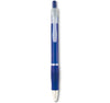 Branded Promotional BALL PEN with Rubber Grip in Translucent Blue Pen From Concept Incentives.